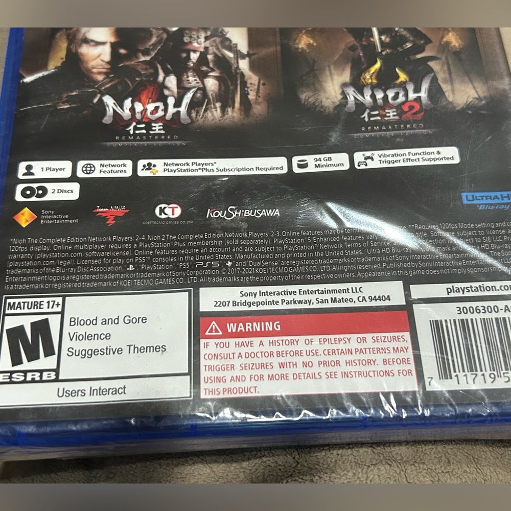 Brand New Sealed- PS5 Nioh 1 and 2 collection - Picture 7 of 14